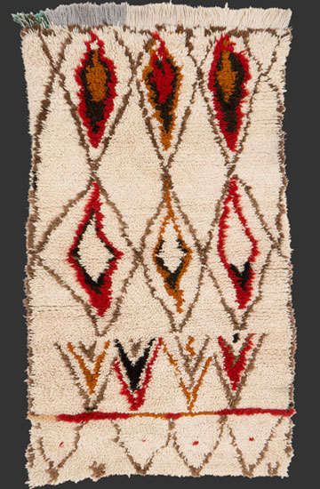 TM 2309, small size pile rug of unclear origin, probably from the more eastern part of the High Atlas, Morocco, 2000s, ca. 170 x 100 cm (5â€™ 8'' x 3â€™ 4â€™â€™), high resolution image + price on request







